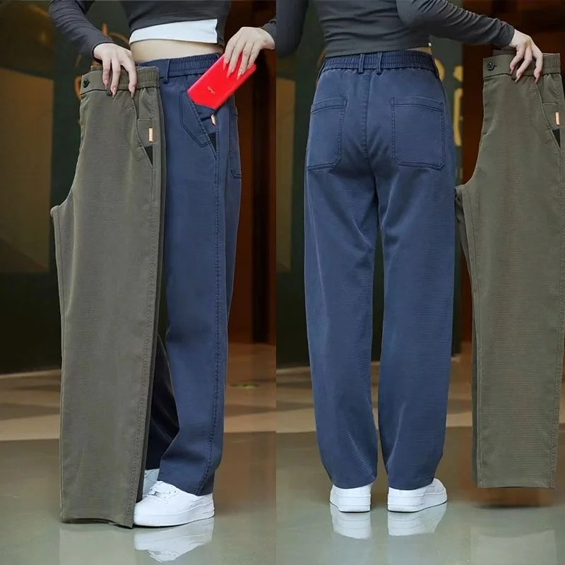 

Fall Anti-Wrinkle Thi Straight Leg Jeans Men's Versatile Loose Casual Long Trousers Trendy Wide Leg Men's Pants