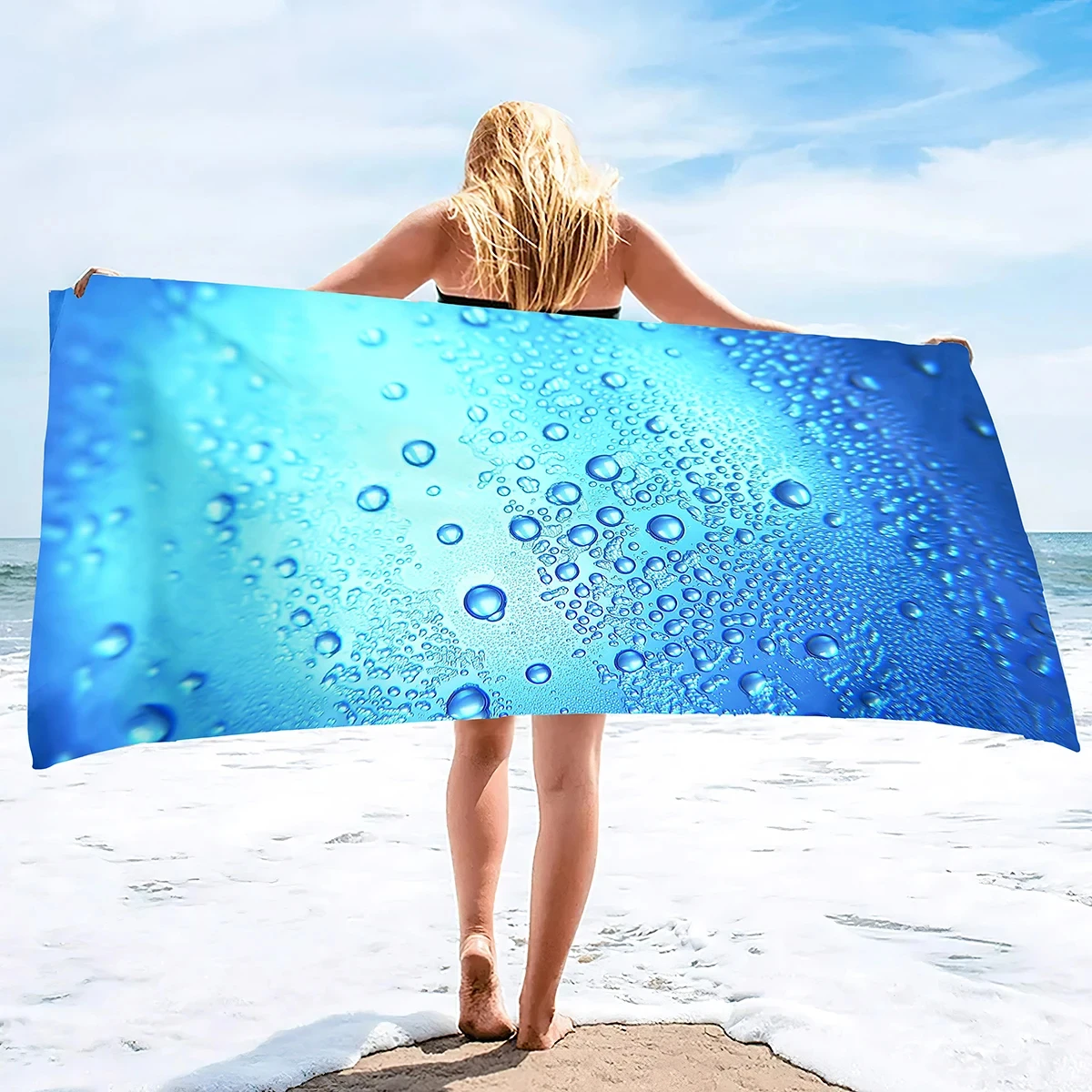 Raindrops on glass Beach Towel Oversized Sand Free Quick Dry Towel Extra Large Turkish Towel Light Travel Towel Water Drop