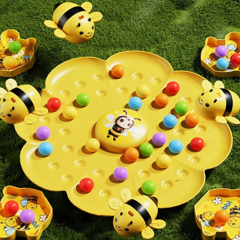 Meerkleurige puzzel Visserijspeelgoed Kleurcognitie Desktopspellen Bijen Verzamel honing Bordspel Ouder-kind interactie