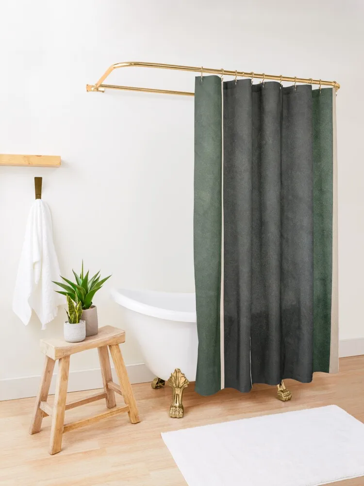 Modern - Green Stripes Shower Curtain Curtains For The Bathroom