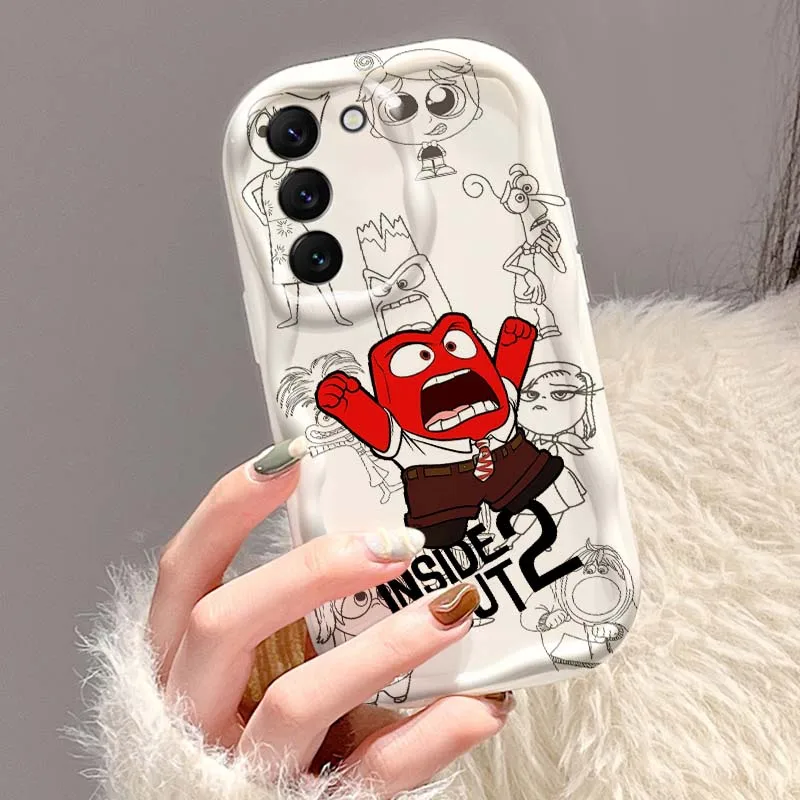 ديزني داخل خارج الكرتون قضية الهاتف لسامسونج غالاكسي S25 S24 S23 S22 S21 S20 A16 A55 A05 A07 الترا زائد FE 5G موجة النفط
