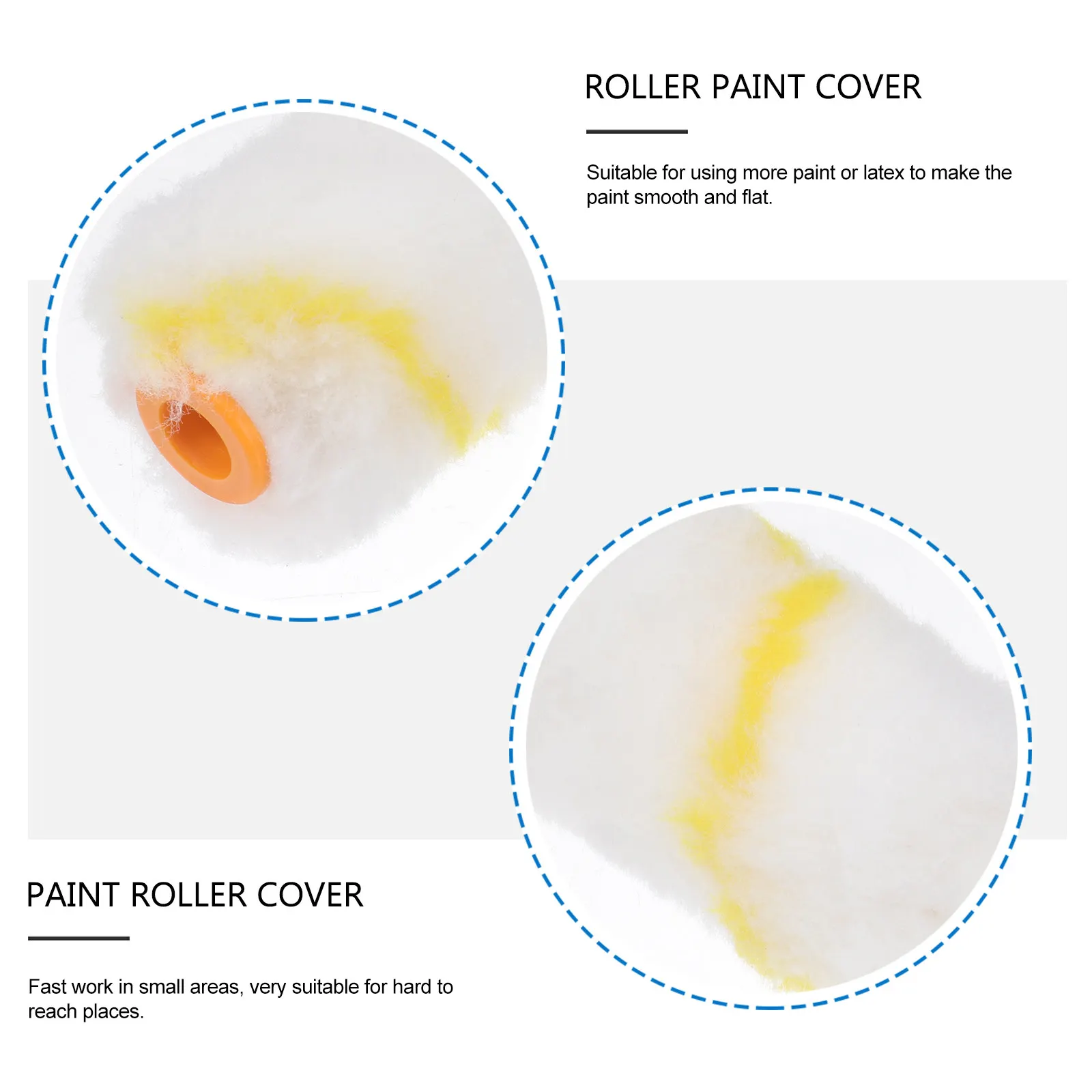 20Pcs Paint Roller Cover Mini Rollers Polyester Sleeves Smooth Surface Paint Tool for Doors Windows Baseboards Small Projects