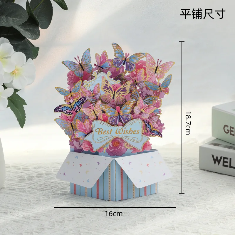 3pcs 3D Pop-Up Birthday Card Cartoon Theme Greeting Card Unique Fun Birthday Gift Festive Supplies Birthday Party Decoration