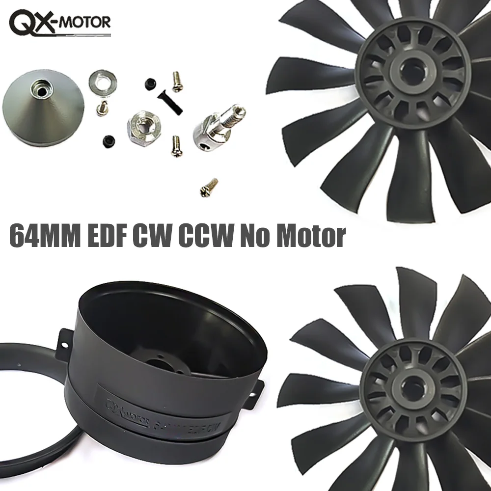 

QX-Motor 64mm EDF CW CCW 12 Blades Without Motor Ducted Fan For Airplanes RC Toy Parts