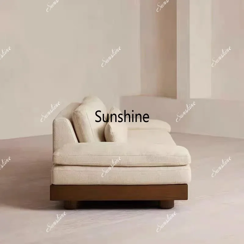 

Черный орех, скандинавский диван из цельного дерева для гостиной, простой современный диван для маленькой квартиры, минималистичный модульный диван в стиле ретро B & BX