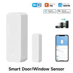 IHSNEO Tuya WiFi  Door Window Sensor Smart Home Wireless Door Open / Closed Detector Smart Life Control Via Alexa Google Home