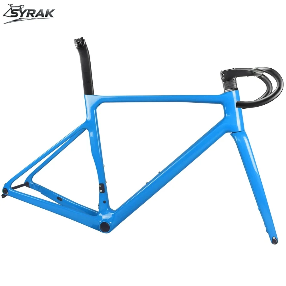 SYRAK T1100 Lightweight Carbon Road Bike Frame T47 W/UDH Hanger Thru Axle 142*12mm Max Tire 700*38C Disc Brake Bicycle Frame view 3