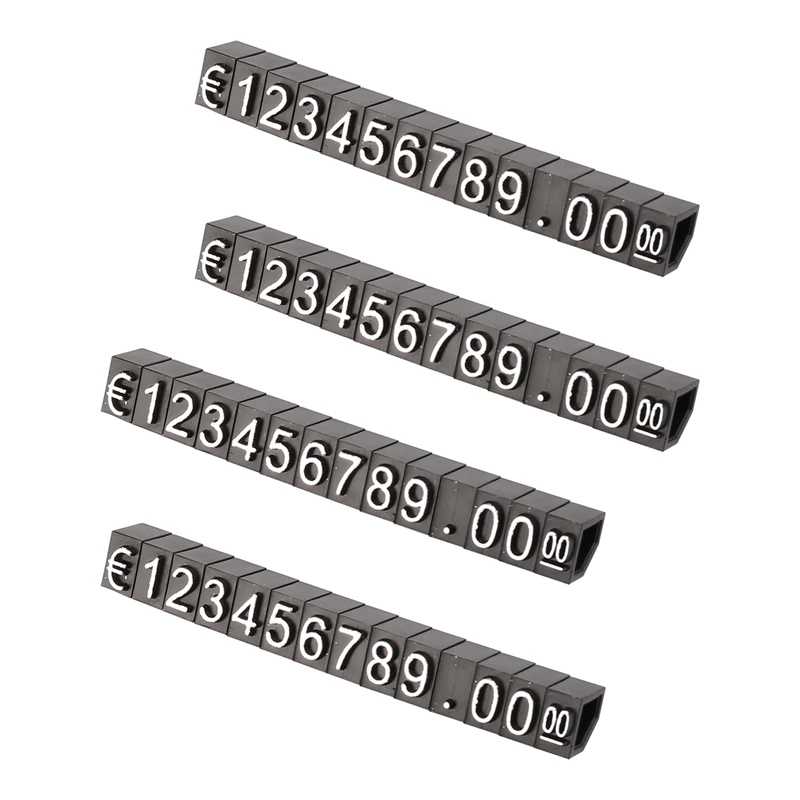 Cubes d'affichage de prix en plastique, étiquettes de numéro réglables, cadre de support, magasin d'étiquettes, 30 ensembles