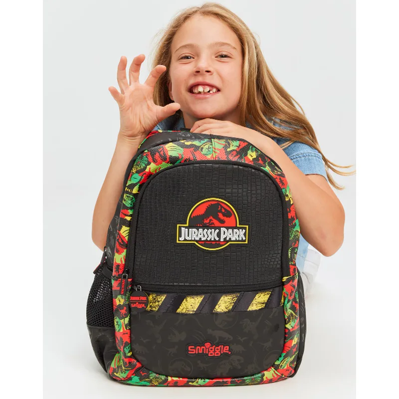 Australia Smiggle Cartoon Dinosaur Bag Largebackpack Children\'S Backpacks Leisure Bags For Primary And Secondary School Students