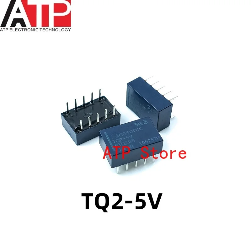 10PCS TQ2-5V TQ2-12V TQ2-24V TQ2-3V 110VDC 125VAC Two open two closed 10 pin 2A signal Relay