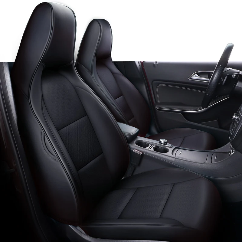 

Custom Fit Car Seat Cover Accessories 360 Degree For Mercedes Benz GLA 200 CLA 200 260 High Quality Leather 5 Seats Full Set