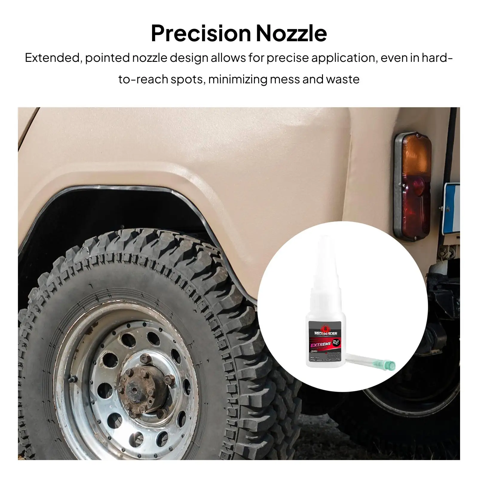 RC Car Tires Adhesive with Pointed Nozzle Tire Wheel Tools Durable Remote Control Model Car Dedicated Tire Glue for Side Bonding