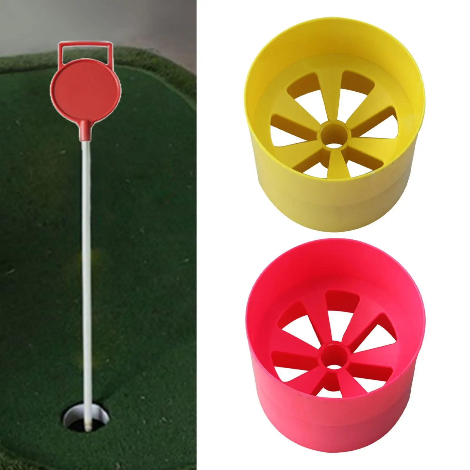 Golf Hole Cup Replacement Golf Accessories Sports Weather Resistant Putting Practice Trainer for Golf Equipment Setup