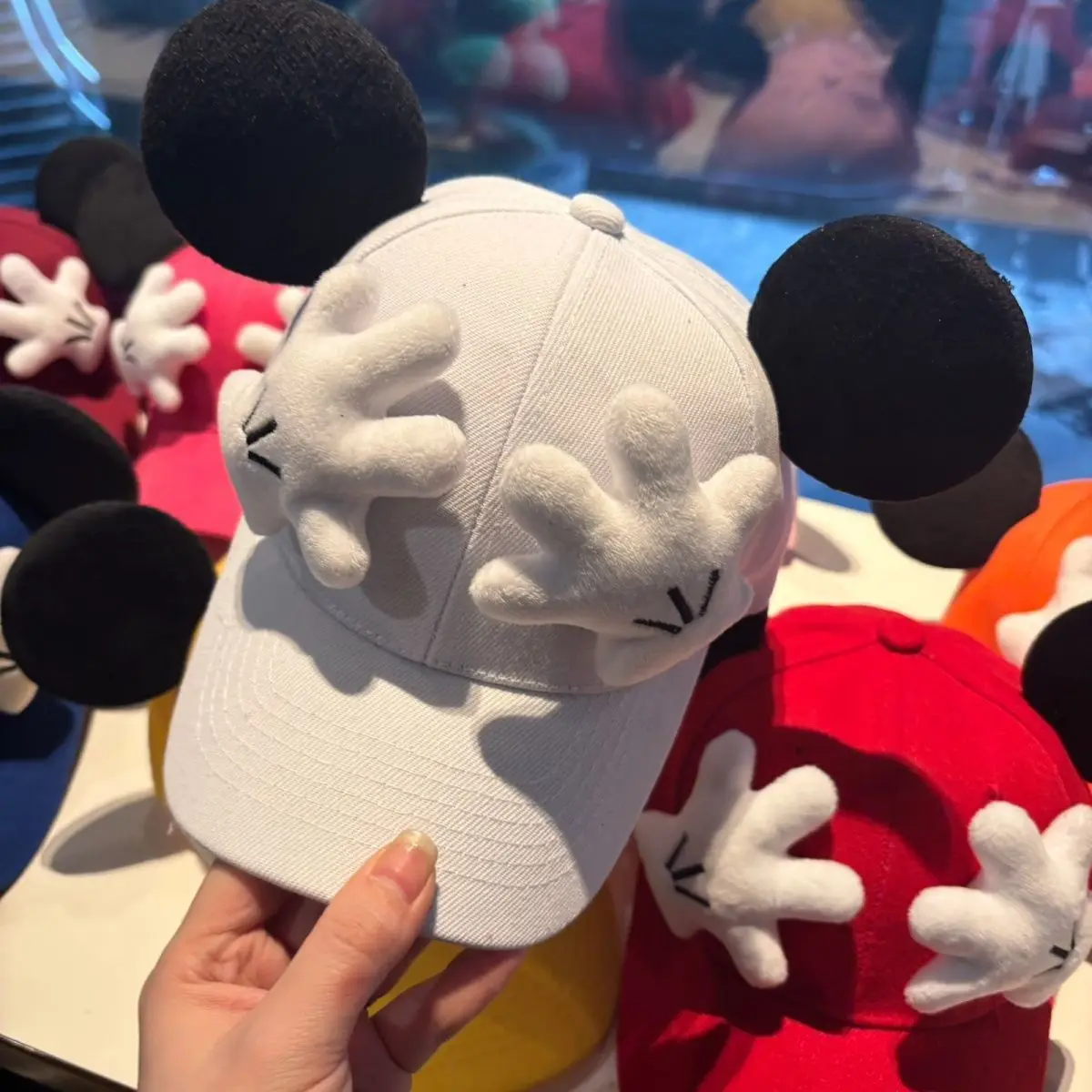 Parent-child matching set Cute Mouse ear Baseball Cap Adjustable Snapback Hat Children's Teens Adults Cartoon Sun Hat