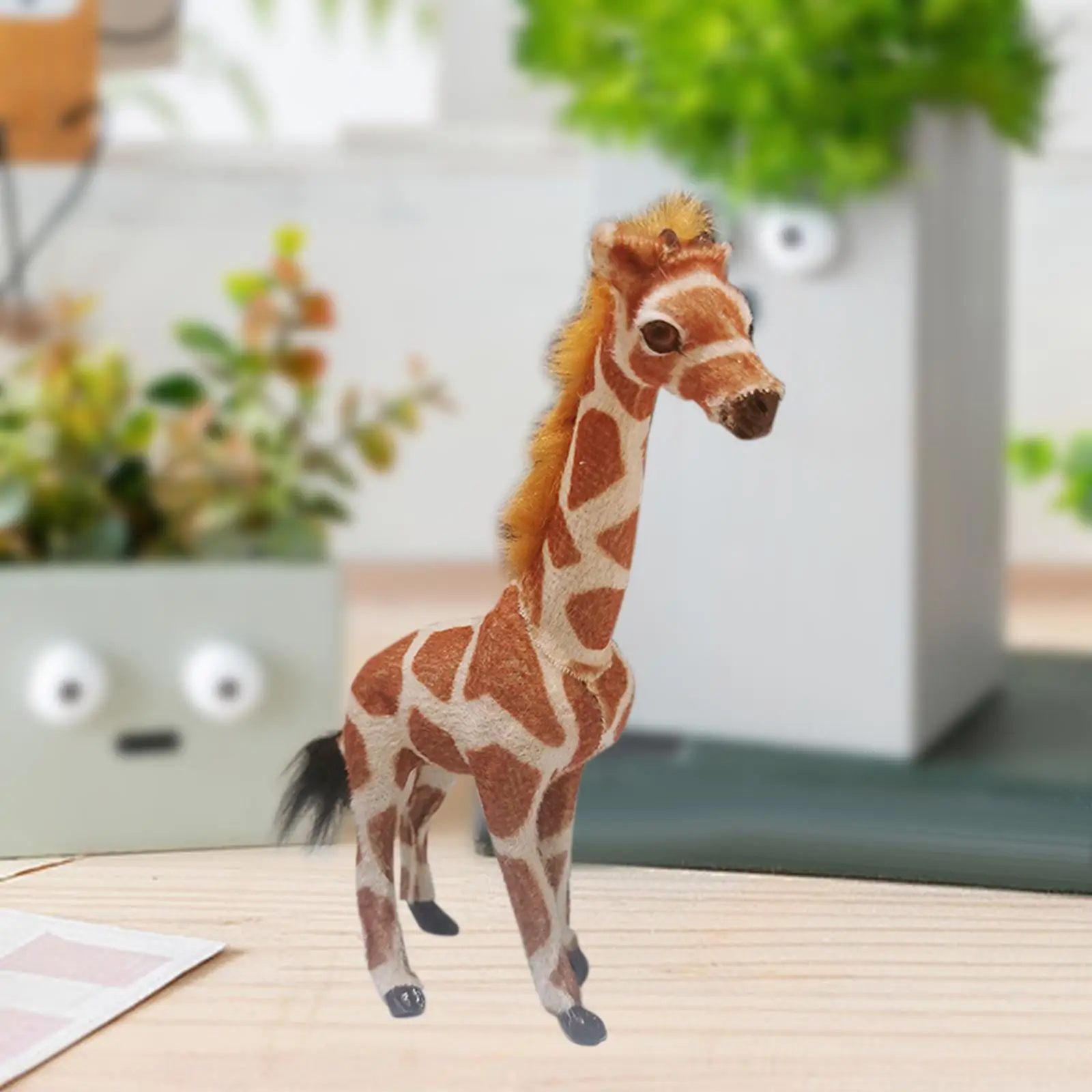 Plush Toy Giraffe Figure Adults Gifts Multifunctional Stuffed Animal Plush Giraffes Sculpture Statue for Home Office Decor Boys