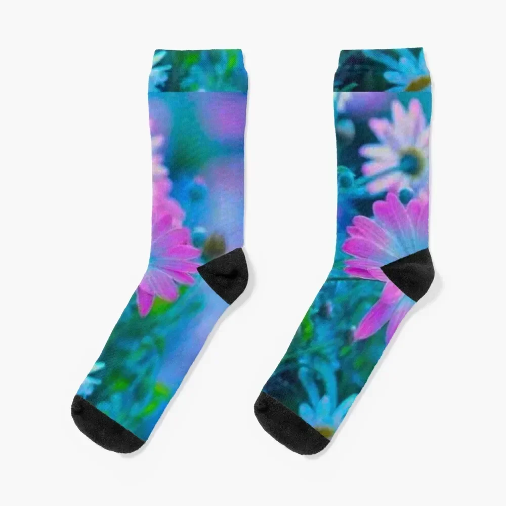 

Flower Garden Socks hockey retro hiking bright garter Socks Men Women's