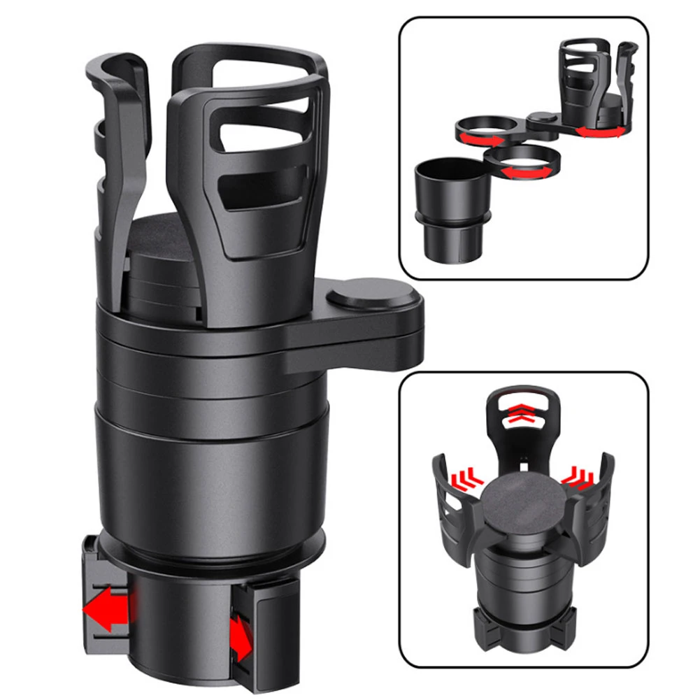 

Cup Holder Expander For Car 360 Degrees Adjustable Base Multifunctional Cup Mount For Bottles Cups Drinks Snacks Dropshipping