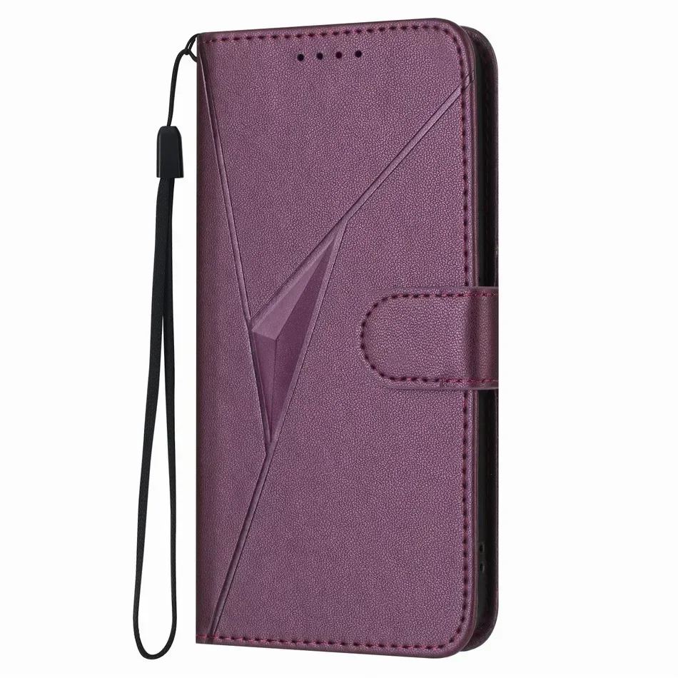 3D Triangle Wallet Phone Cover For Samsung Galaxy S25 S24 S23 S22 S21 S20 FE Ultra S10 Plus Card Slots Holder Stand Cases #NIB