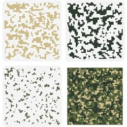 Camo Stencils 11.8x11.8inch Reusable Painting Templates Camouflage Pattern Stencils Tiger Stripe Leopard Templates Square