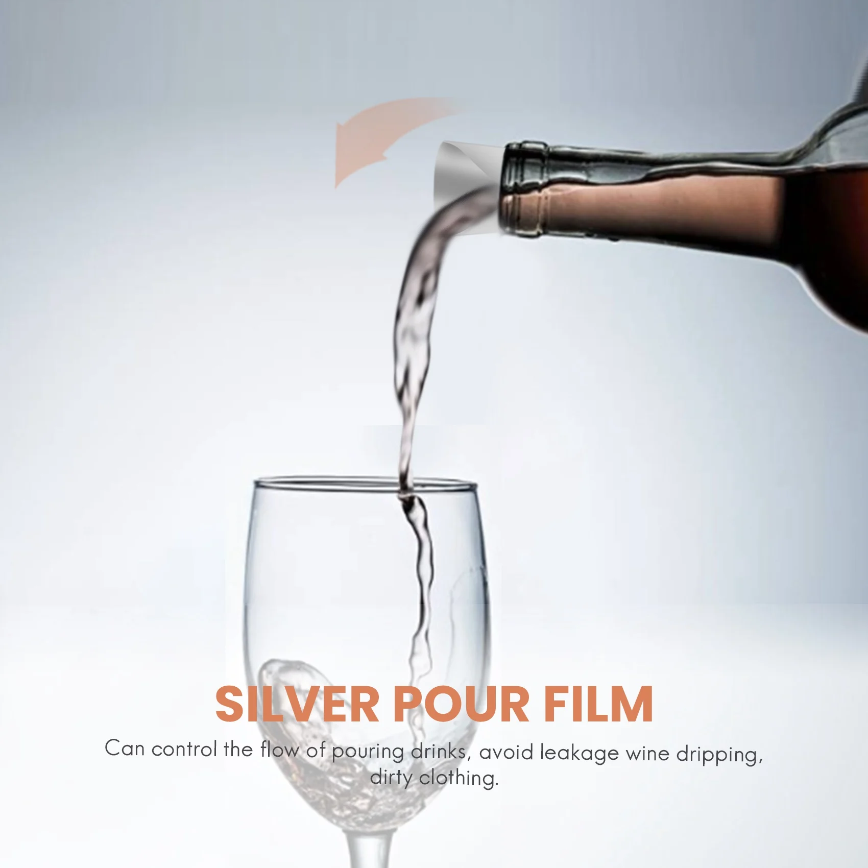 Nuovo!! Beccuccio versatore per vino in argento da 50 pezzi da 3 pollici a prova di gocciolamento