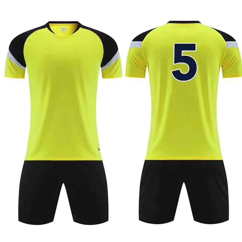 Girl Boys Running Clothes Sets Kids Football Jersey Short Sleeve Children Sports Training Uniforms Soccer Jerseys Night run