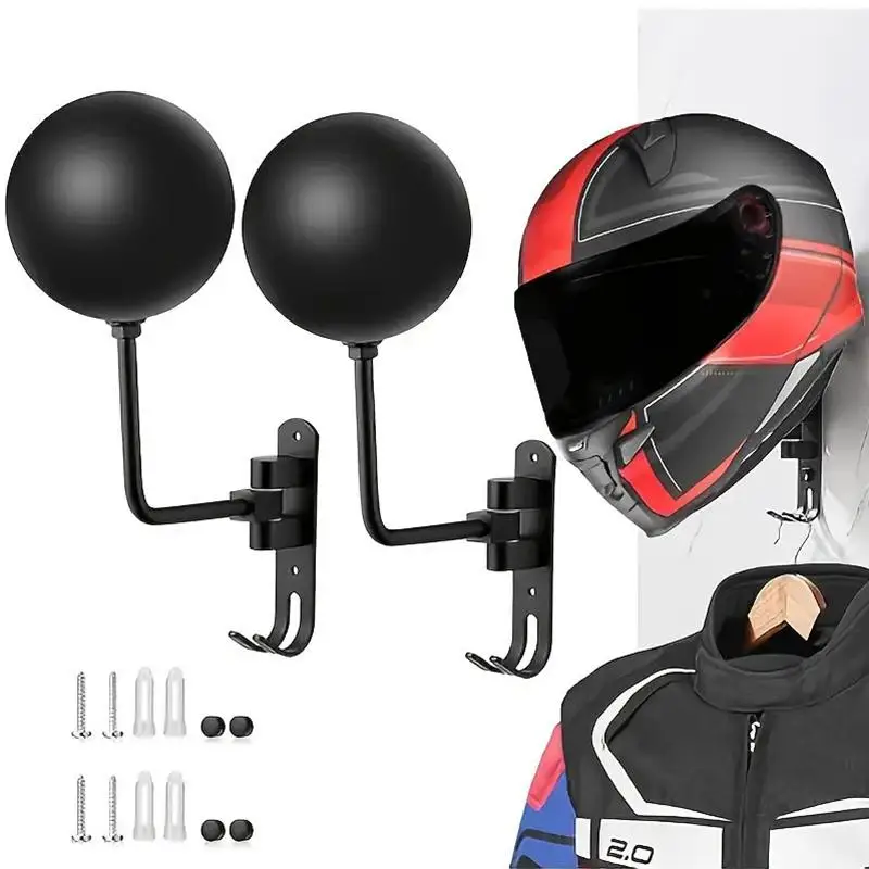 180° Rotatable Motorcycle Helmet Moto Accessories Multi Unctional Helmet Holder Claw Hook Wall Mounted For Hanging Hat Jacket