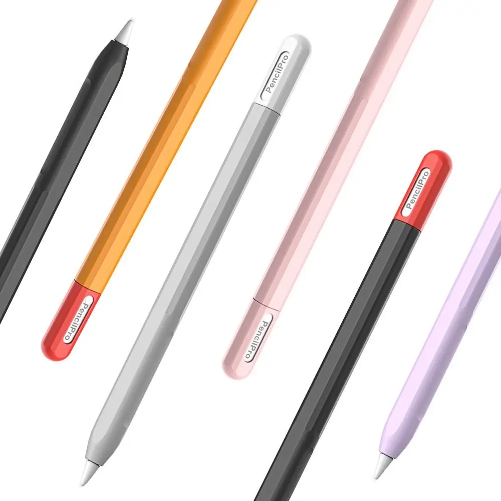 Silicone Tablet Pencil Case Shockproof Waterproof Touch Screen Pen Cover Ergonomic Colorful for Apple Pencil Pro