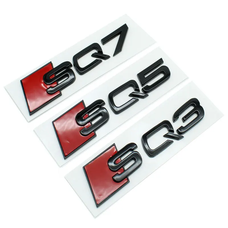 SQ3 SQ5 SQ7 SQ8 letter badge car stickers for Audi A Q sports series modified accessories displacement rear trunk label logo