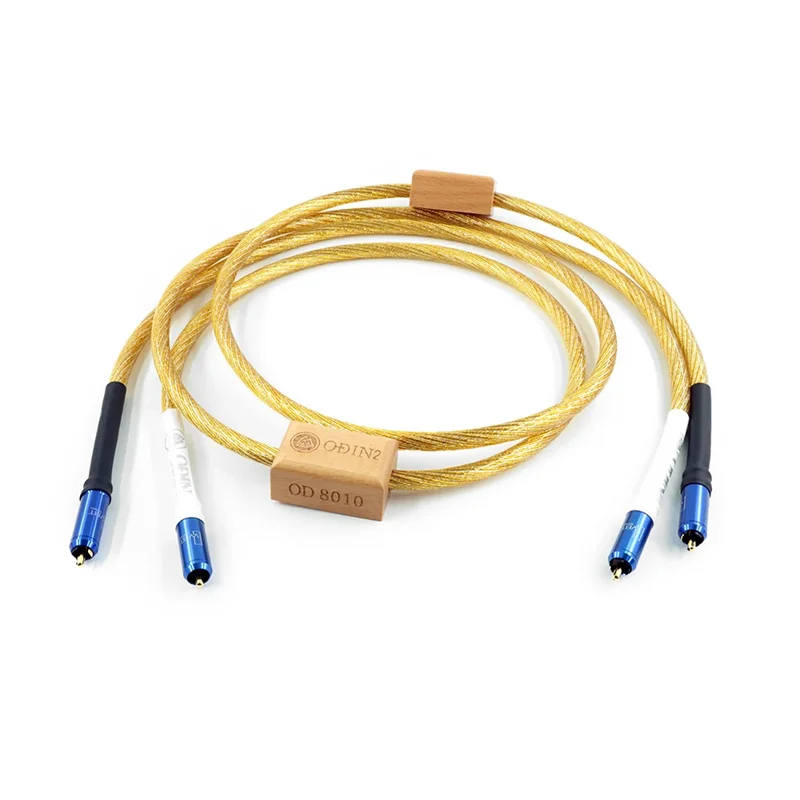 Kabel audio Monster HIFI Fever o wysokiej jakości dźwięku, pozłacane wtyki RCA, linia sygnałowa, kąt prosty 90 stopni. — zdjęcie produktu 7