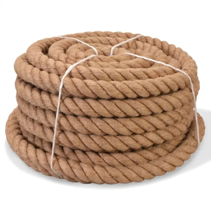 

Rope 100% Jute 1.2" DIY Hand Braided Jute Rope Tug of War Climbing Decorative Luggage Rope Tough Jute Cord Gardening Rope