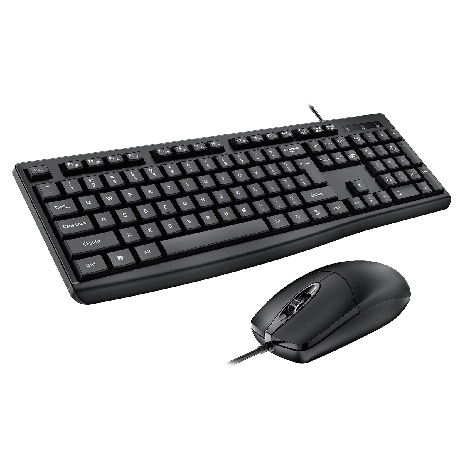 

T650 Keyboard Mouse Combo USB Wired Set Optical Ergonomic for Laptop PC Gaming Working Computer Keyboard and Mouse