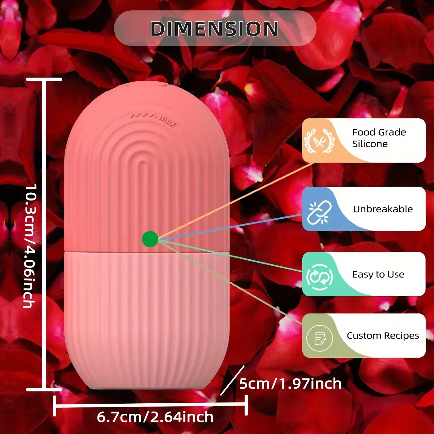 Moule à glaçons en silicone pour le visage et les yeux, outil de soin de la peau, rouleau de glaçage, massage du visage, beauté du visage, Gua Sha