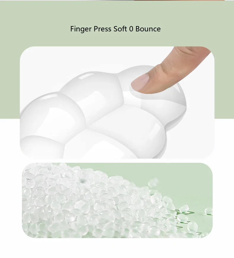 Cloud Silikon-Handgelenkauflage Tastaturunterlage Ergonomische Schreibtischunterlage für Büro und Gaming 5 Transparente Farben Einzelset – Detail 4