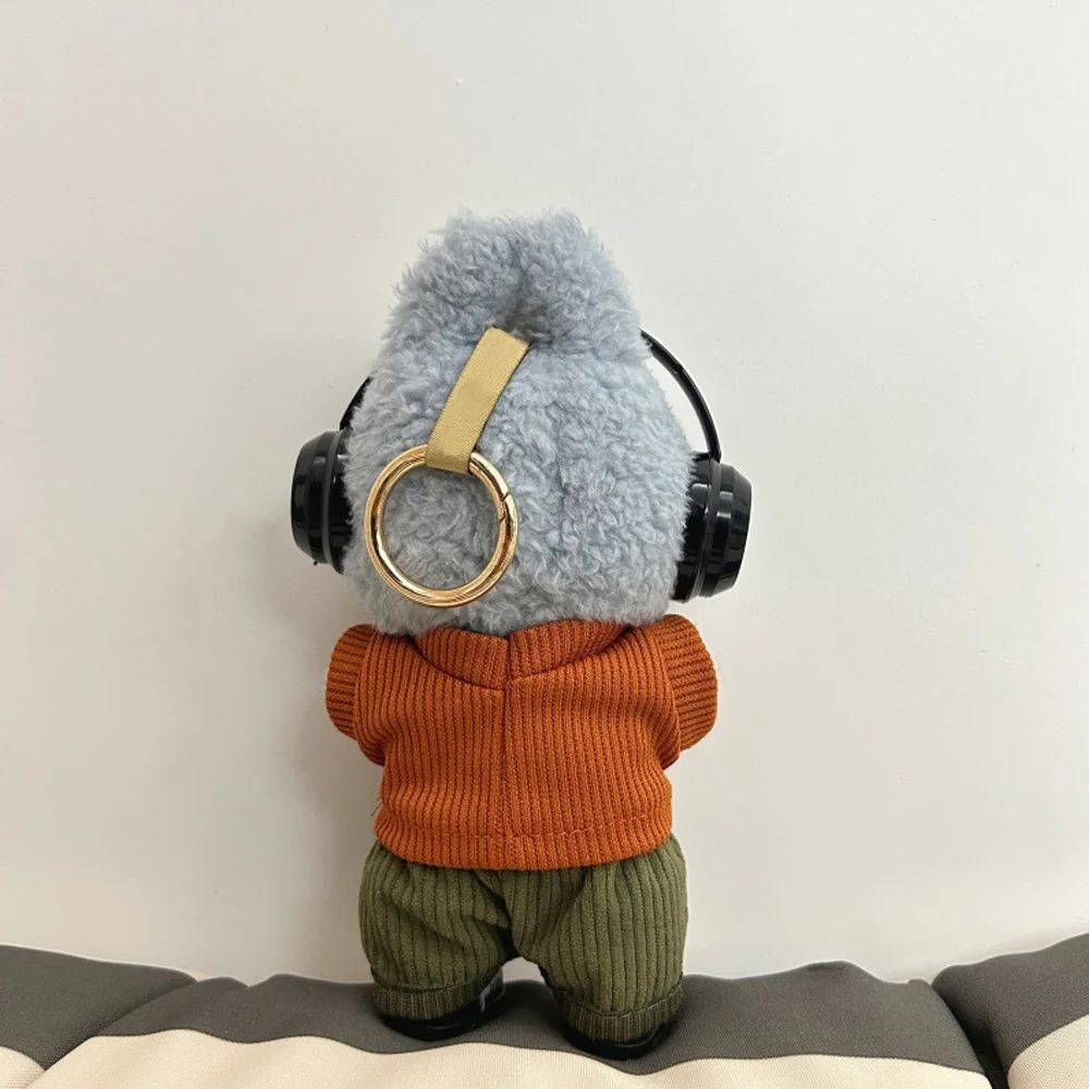 ชุดเสื้อผ้าตุ๊กตาขนาด 17 ซม. สำหรับตุ๊กตา V1V2V3 Labubu ชุดเอี๊ยมสไตล์เกาหลี ดีไซน์แบบไอดอล ทำจากผ้าฝ้าย สำหรับตกแต่งตุ๊กตา