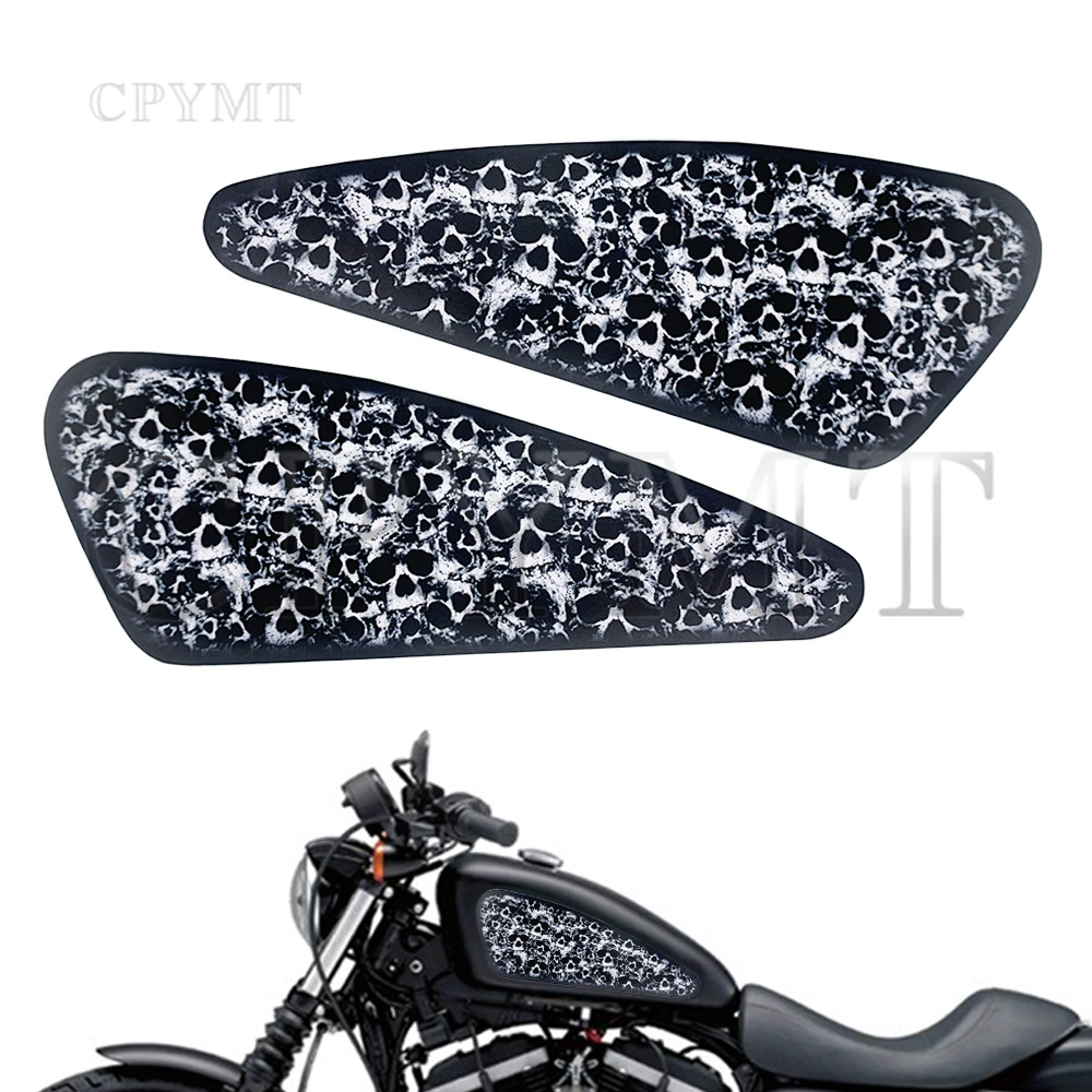 Motorcycle Fuel Tank Stickers Decorative Protect Pads Decals fit for Harley Sportster XL 883 1200 Softail Dyna Bobber Universal 