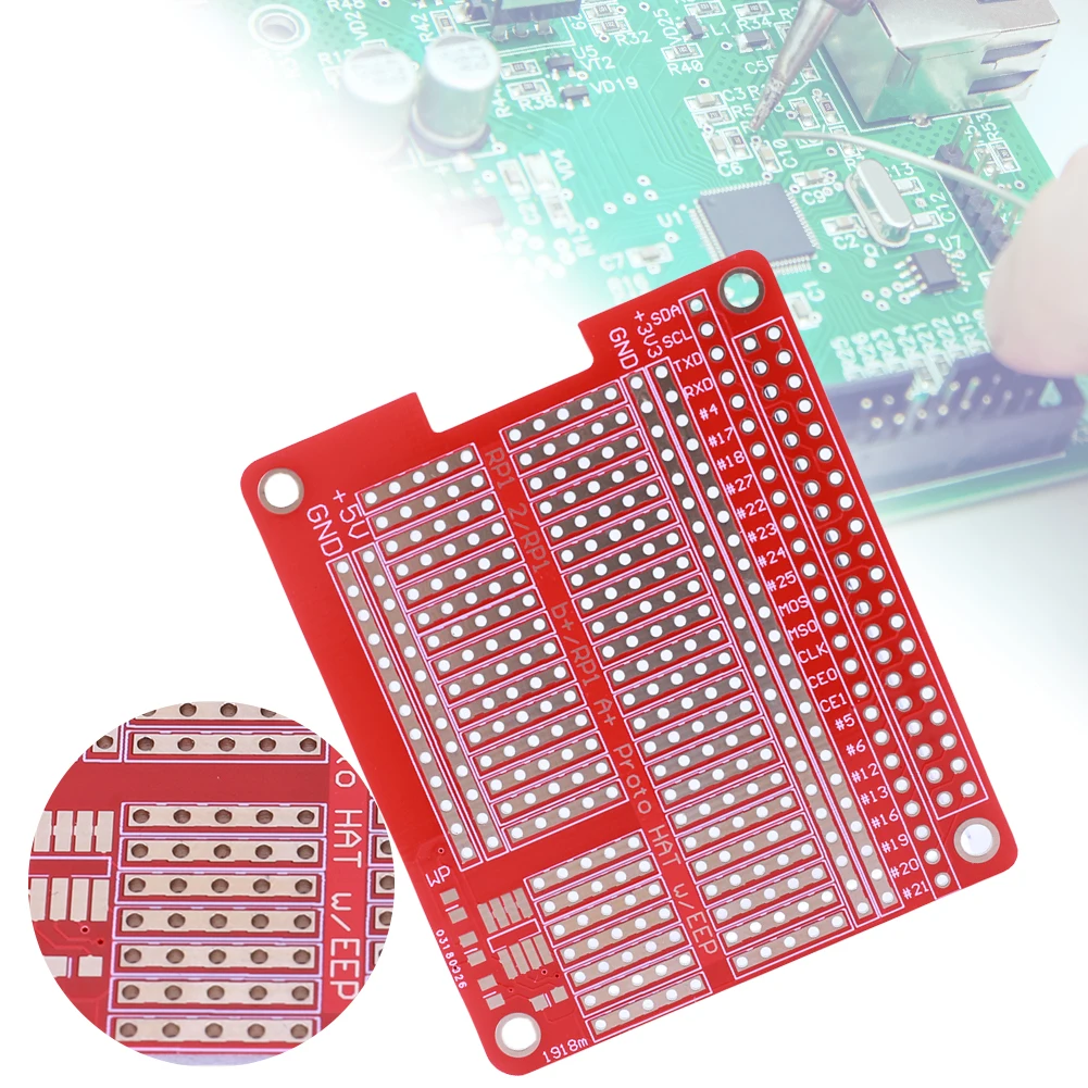 DIY Soldering HAT Hole GPIO Expansion Board Shield Compatible with Raspberry Pi 4B 3B+ 3B - 502 DIY Soldering HAT Hole GPIO Expansion Board Shield Compatible with Raspberry Pi 4B 3B+ 3B - 502