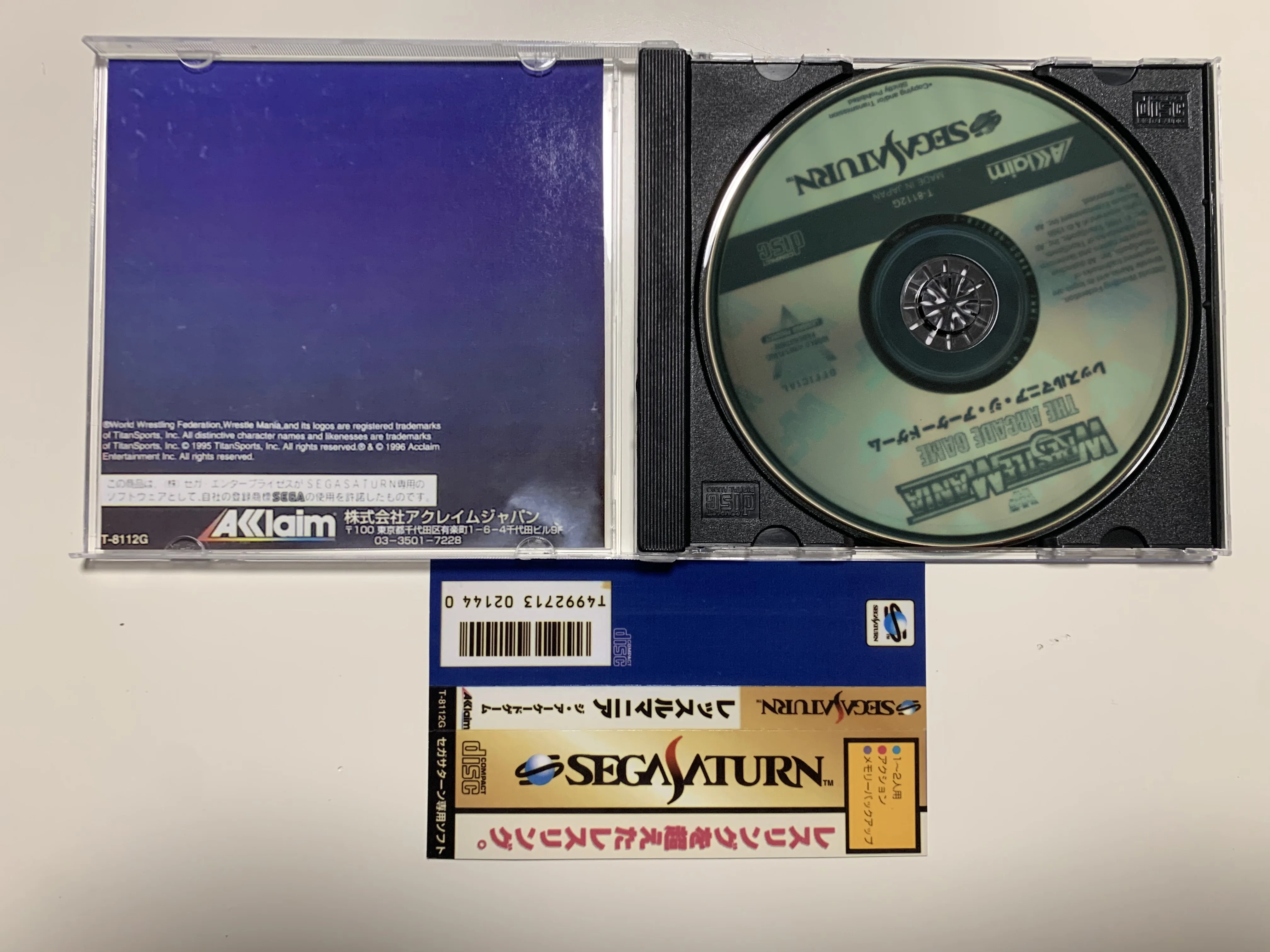 Jogo de Disco Saturn Copy: WWF WrestleMania The Arcade Game, Jogo de Console WWF para SS com Leitura Direta de Vídeo Retrô via Drive Óptico