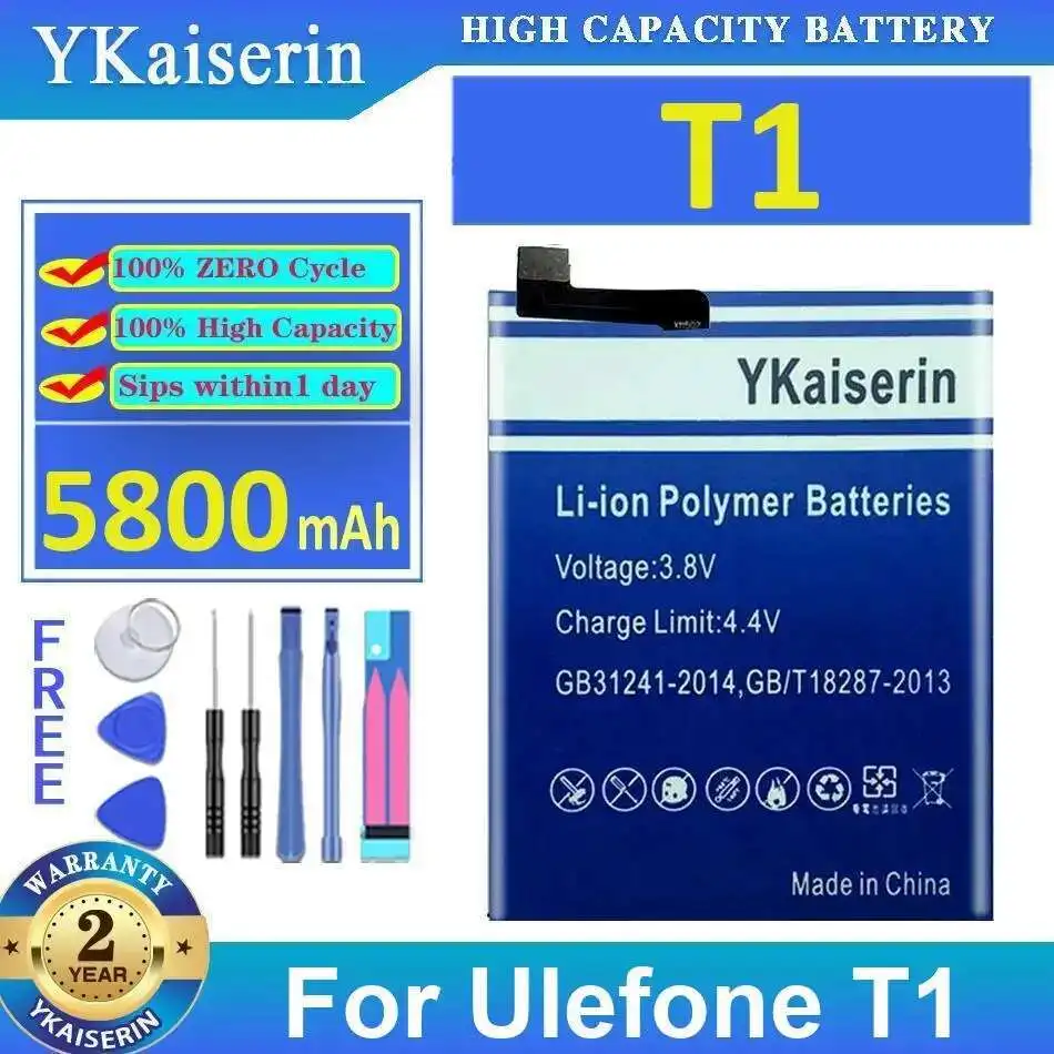 

For Ulefone T1 5800Mah Mobile Phone Battery Long-Lasting Performance High Capacity