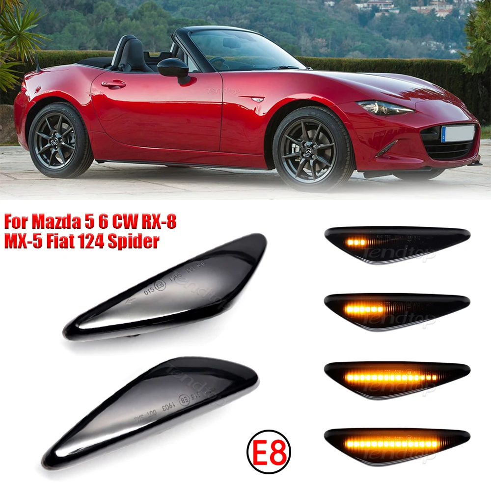 LED Dynamic Turn Signal Side Marker Light For Mazda Miata MX5 ND RX-8 6 Atenza GH 2008-2012 5 Premacy CW