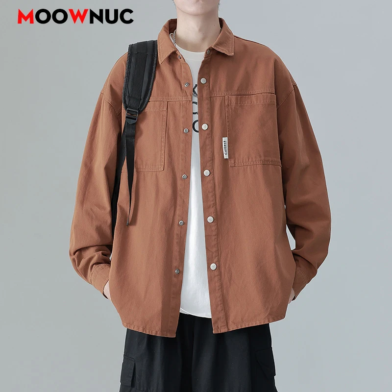 

Men's Long Sleeve Blouse Casual Streetwear Fashion Shirts Men Clothing Smart Streetdress New Spring Autumn Hombre Male Clothing