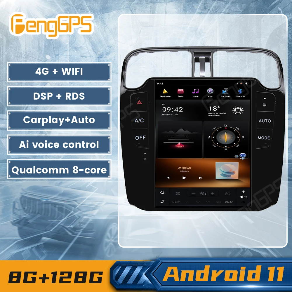 GPS Navi For VW POLO 2011 - 2016 Car Radio Multimedia Headunit DVD Player Autostereo Bluetooth Touchscreen Android 11 G6 System