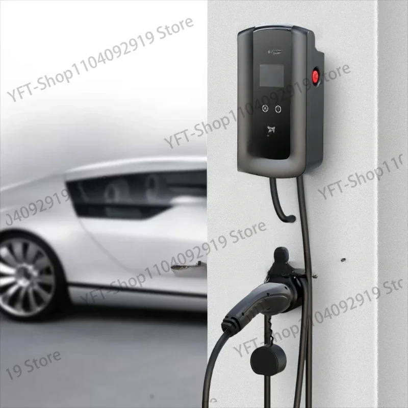 phase smart Ev charger 7kw 11kw 22kw adjustable current App RFID Card ev charging station for