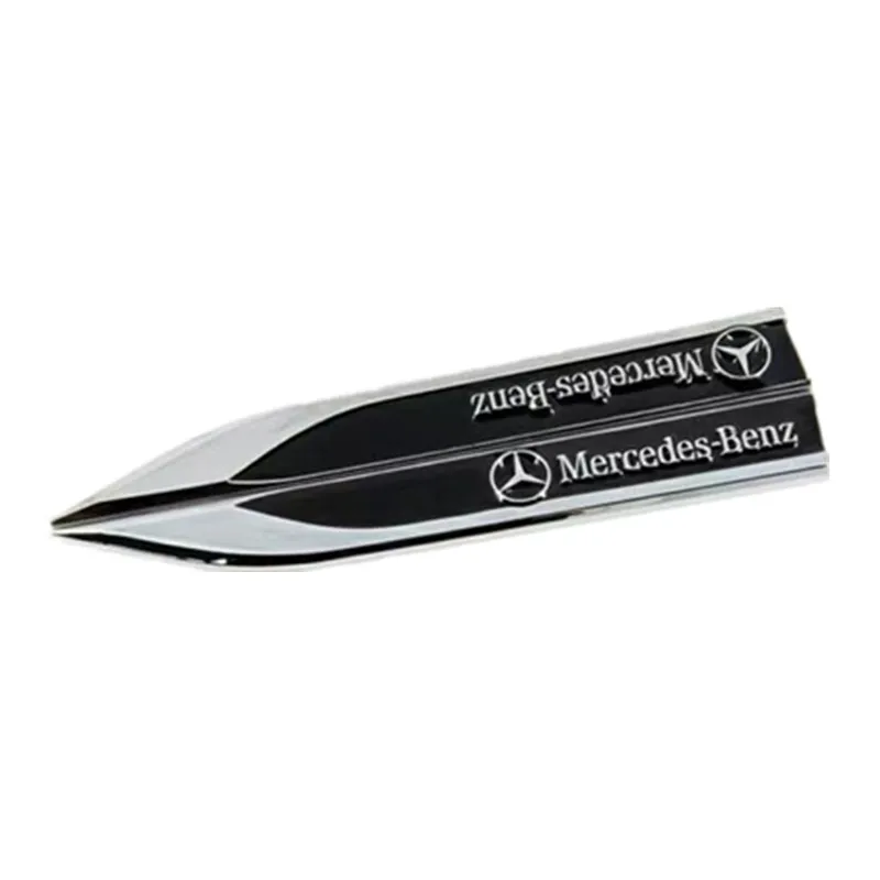 2pcs 3D Metal Car Fender Side Wing Emblem Badge Sticker For Mercedes Benz New B/C/E Class A Class C200L GLC GLK New CLA GLA