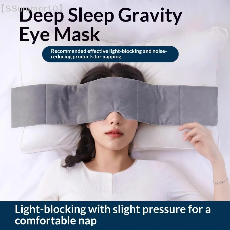 【SSummer10】Gravity Weighted Sleep Mask for Relaxation - Light Blocking Headband Fatigue Relief Sleeping Aid for Men Women【SS】