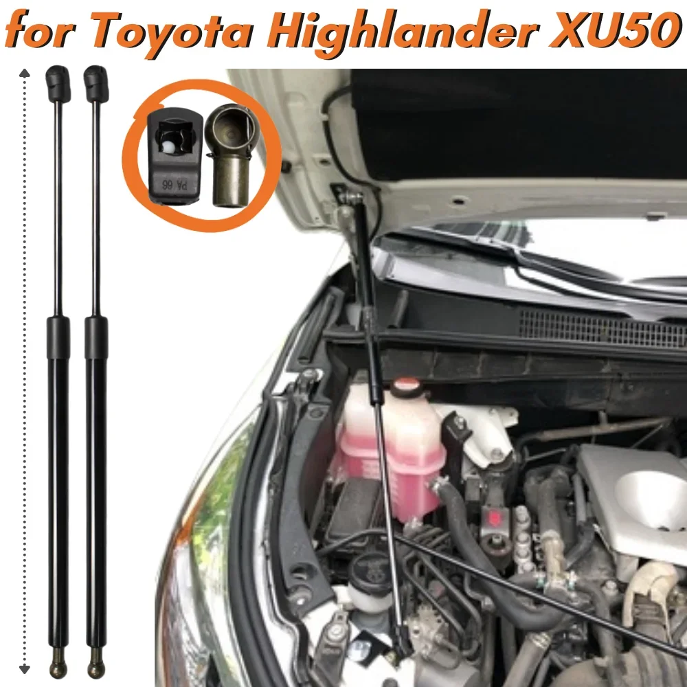 

Qty(2) Front Bonnet Hood Gas Struts Springs Dampers for Toyota Highlander XU50 3rd 2013-2021 Kluger Lift Supports Shock Absorber