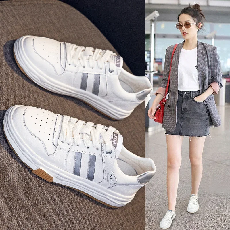 2022 new versatile explosions casual women's shoes leather flat shoes sneakers women's single luxury designer shoes