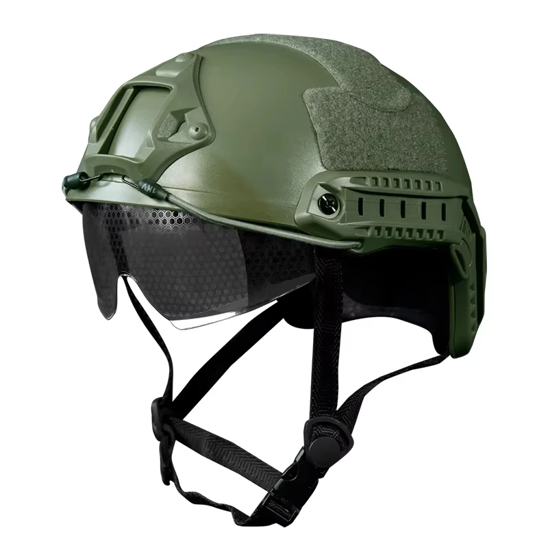 BOOIU Tactical Helmet Fast MH Airsoft Helmet with Goggles ABS CS Riding Shooting Helmets Outdoor Sports Head Protection Gear