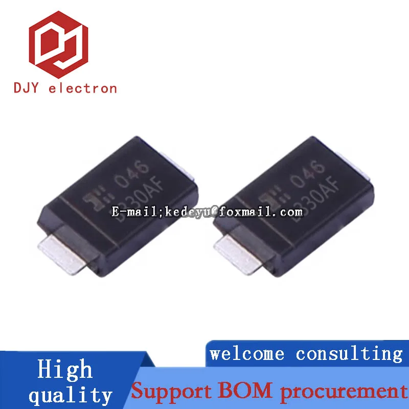 

100PCS DIODES B320AF-13 B330AF B340AF B350AF B360AF SMAF B240A B260A B320A B330A B340A B350A B360A-13-F SMA