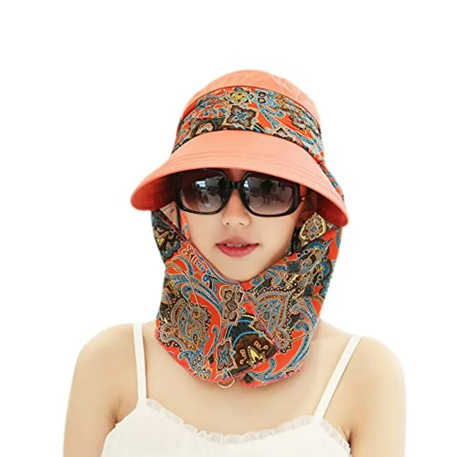 

Women's Multifunctional UV Sun Protection Waterproof Breathable Face Neck Flip Folding Sun Hat