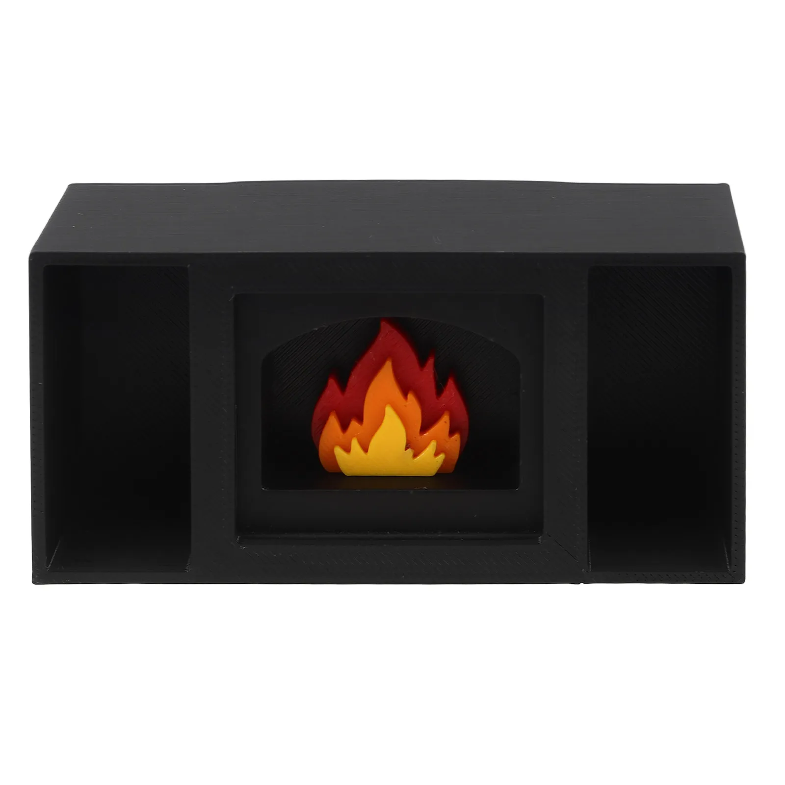 

1pcs Miniature Fireplace Mantel Black Vintage Faux Fireplace Realistic Tabletop Decor For Dollhouse, Christmas Village Micro